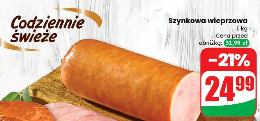Szynkowa wieprzowa promocja w Dino