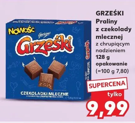 Praliny z czekolady mlecznej Grześki promocja w Kaufland