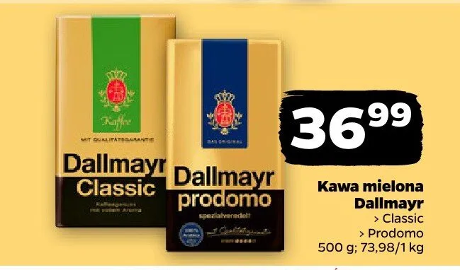 Kawa mielona Classic 500 g Dallmayr promocja
