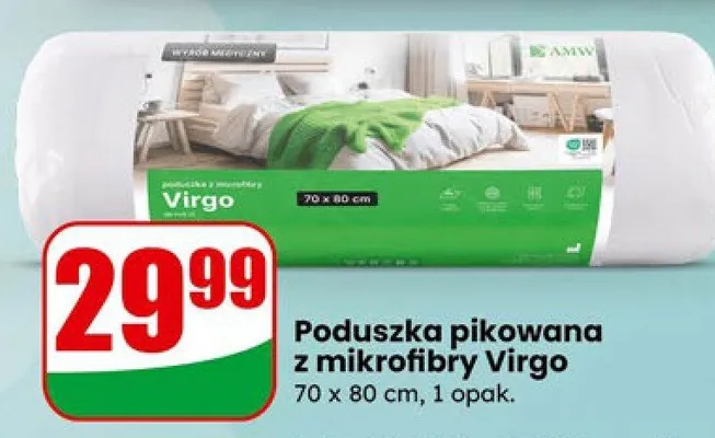 Poduszka pikowana z mikrofibry 70x80 cm promocja w Dino