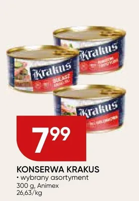 KONSERWA KRAKUS wybrany asortyment Animex promocja w Chata Polska