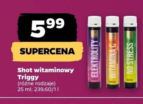 Shot witaminowy Triggy różne rodzaje promocja w Netto