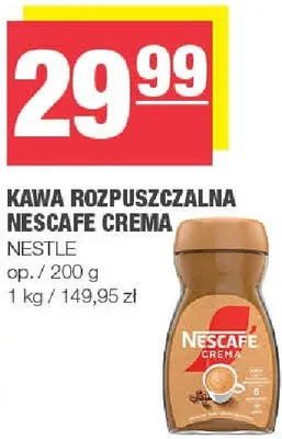 Kawa rozpuszczalna Nescafe Crema promocja w SPAR