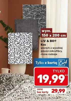 Koc wierzch z wysokiej jakości mikrofibry 150x200 cm, różne rodzaje Liv & Bo promocja w Kaufland