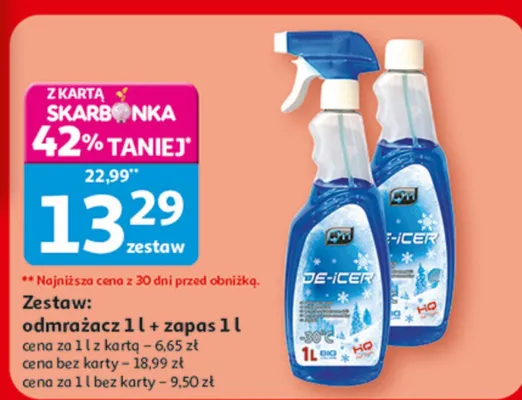 Odmrażacz De-Icer 1l + zapas 1l promocja w Auchan