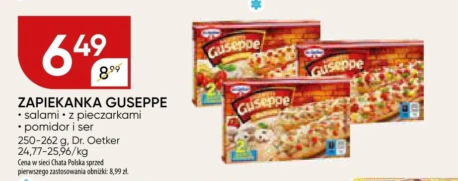 Zapiekanka salami, z pieczarkami, pomidor i ser Dr. Oetker promocja w Chata Polska