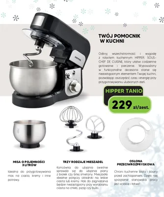 Robot kuchenny HIPPER SOUS-CHEF DE CUISINE 1400 W promocja w HIPPER.pl