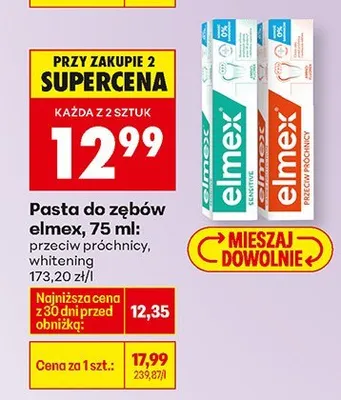 Pasta do zębów: whitening Elmex promocja w Biedronka