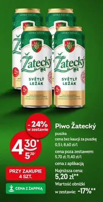 Piwo Żatecký Světlý Ležák promocja w Żabka