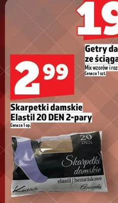 Skarpetki damskie Elastil 20 DEN 2-pary promocja w TOPAZ