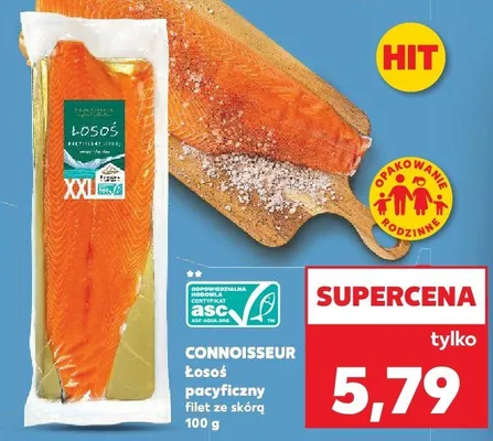 Łosoś pacyficzny filet ze skórą Connoisseur promocja w Kaufland