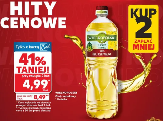 Olej rzepakowy Wielkopolski promocja w Kaufland
