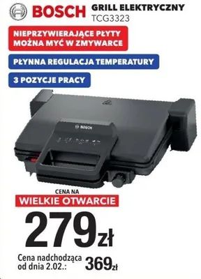 Grill elektryczny TCG3323 Bosch promocja w RTV EURO AGD