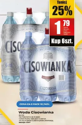 Woda Cisowianka gazowana promocja w Supeco