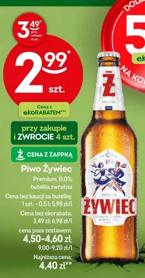 Piwo Żywiec Premium, 0,0% butelka zwrotna promocja w Żabka