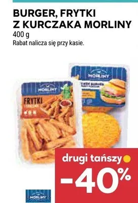 Burger, frytki z kurczaka Morliny promocja w Stokrotka