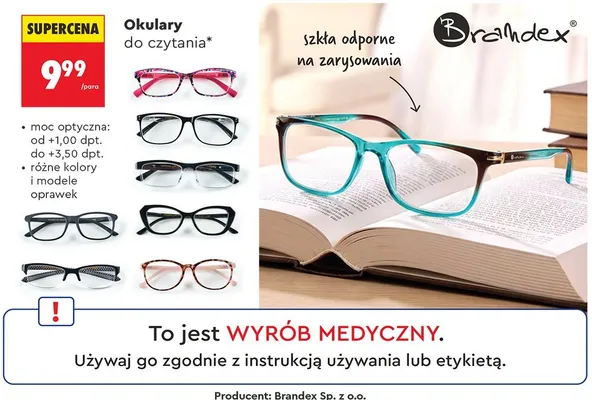 Okulary do czytania Braindex promocja w Biedronka