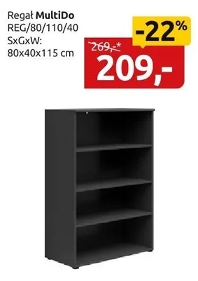 Regał Multido REG/80/110/40 SxGxW: 80x40x115 cm promocja w Black Red White
