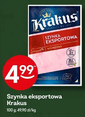 Szynka eksportowa Krakus promocja w Żabka