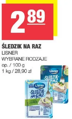Śledzie na raz Lisner wybrane rodzaje promocja w SPAR