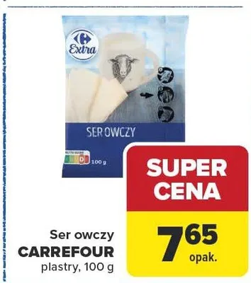 Ser owczy plastry 100g Carrefour promocja