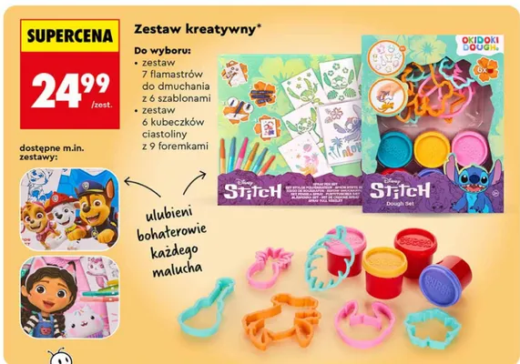 Zestaw kreatywny, różne rodzaje promocja w Biedronka