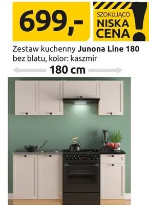 Zestaw kuchenny Junona Line 180 bez blatu, kolor: kaszmir 180cm promocja w Black Red White