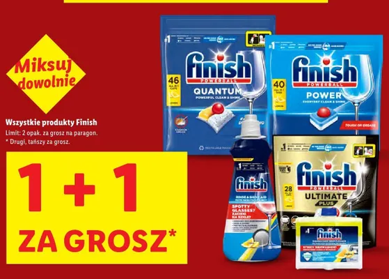Produkty do zmywarki 1+1 za grosz promocja w Lidl