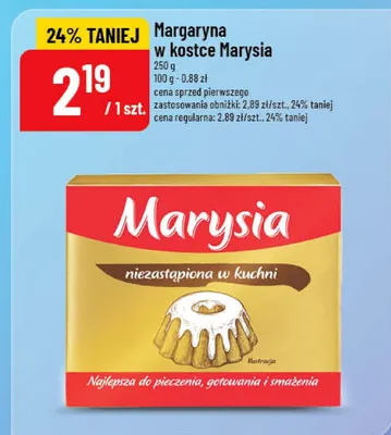 Margaryna w kostce Marysia promocja w POLOmarket