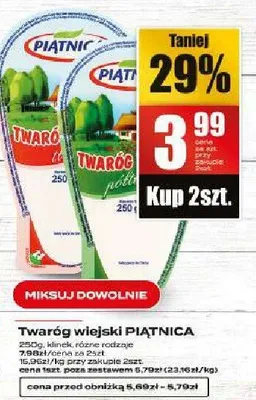 Twaróg wiejski PIATNICA promocja w Supeco