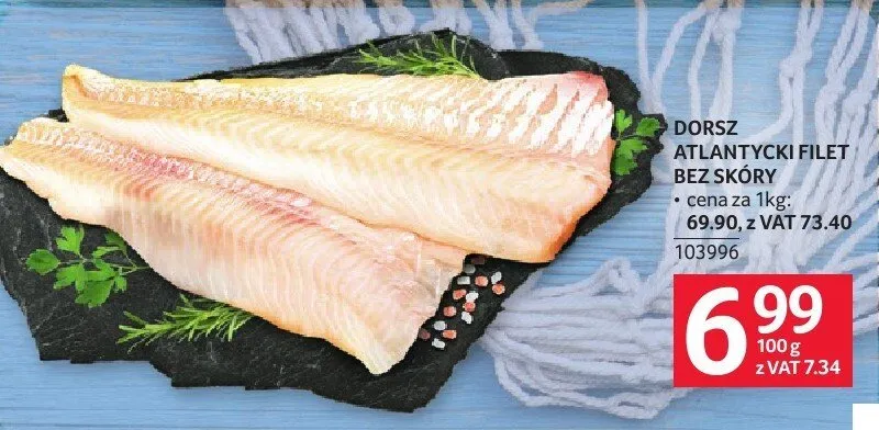Dorsz atlantycki filet bezskóry Selgros promocja w Selgros