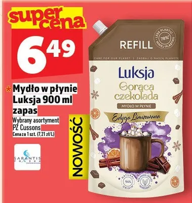 Mydło w płynie Luksja 900ml zapas promocja w TOPAZ