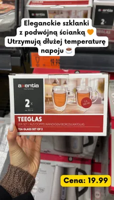 Szklanki z podwójną ścianką zestaw 2 szt. promocja w Kaufland