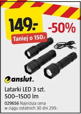 Latarki LED 3 szt. 500-1500 lm anslut promocja w Jula