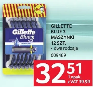 Maszynki Gillette Blue 3 12 szt. dwa rodzaje promocja w Selgros