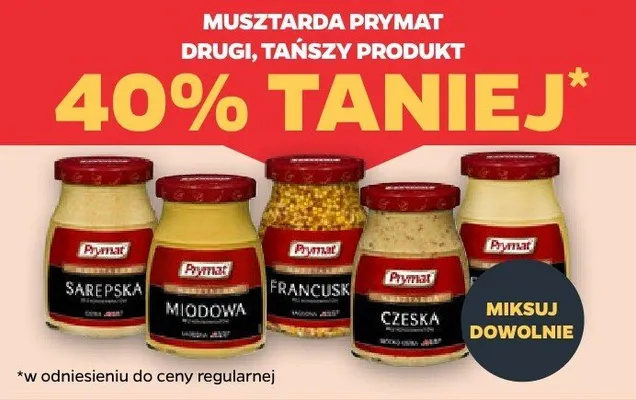Musztarda Prymat (różne rodzaje) promocja w Netto