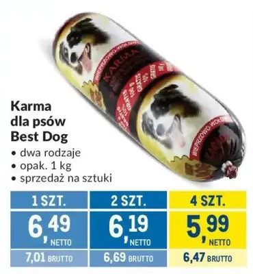 Karma dla psów Best Dog promocja w Makro