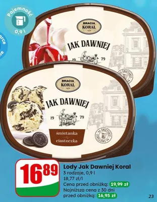 Lody Jak Dawniej 3 rodzaje promocja w Dino