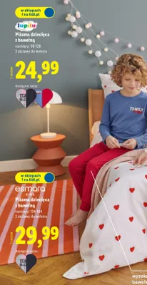 Piżama dziecięca z bawełną r. 134-164 promocja w Lidl
