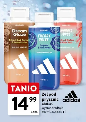 Żel pod prysznic, wybrane rodzaje ADIDAS promocja w Intermarche