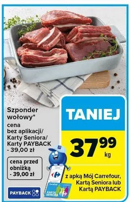 Szponder wołowy Mięsne specjały promocja w Carrefour Market