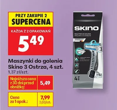 Maszynki do golenia 3 ostrza, 4 szt. promocja w Biedronka