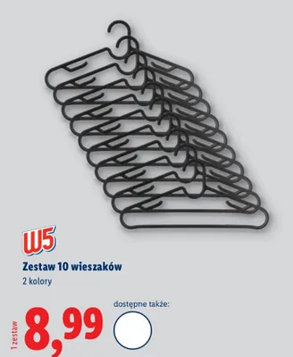 Zestaw 10 wieszaków promocja w Lidl