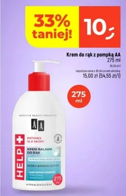 Krem do rąk z pompką AA 275 ml promocja w Dealz