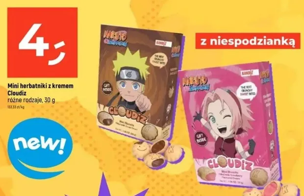 Mini herbatniki z kremem Cloudiz różne rodzaje promocja w Dealz