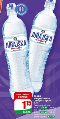 Woda niegazowana Sport Jurajska promocja w Dino