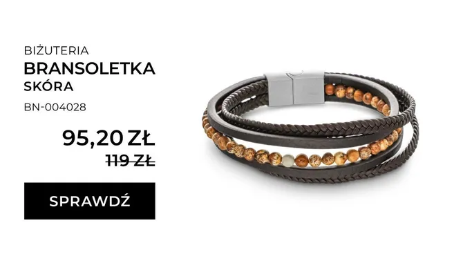 Bransoletka skóra BN-004028 promocja w Briju