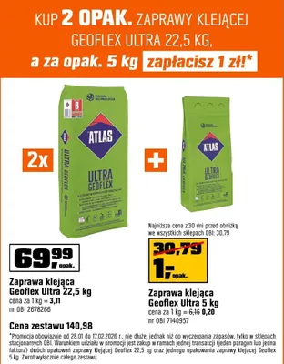 Zaprawa klejąca Geoflex Ultra 22,5 kg promocja w OBI