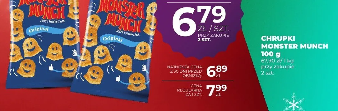 Chipsy Monster Munch Original Lorenz 100 g promocja w Duży Ben