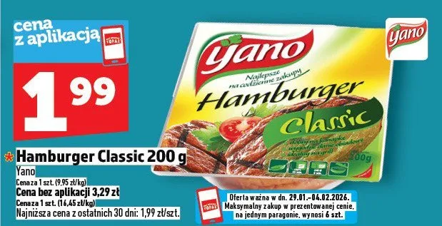 Hamburger Classic 200 g Tyano promocja w TOPAZ